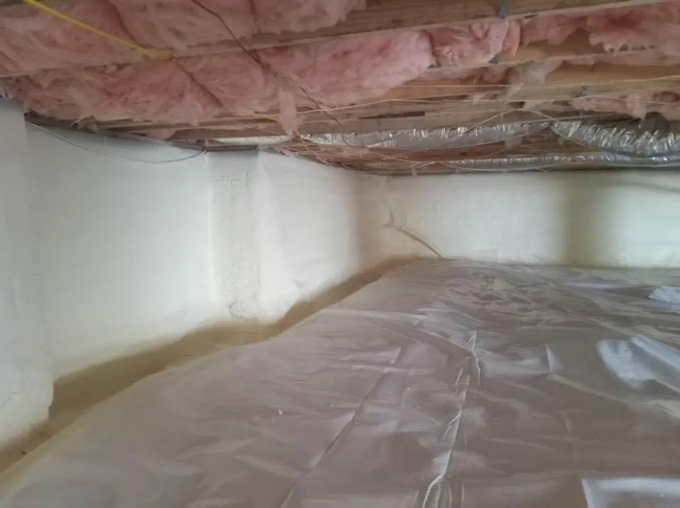 Crawl space encapsulation with closed-cell spray foam for Metal Roof Coating in Antioch